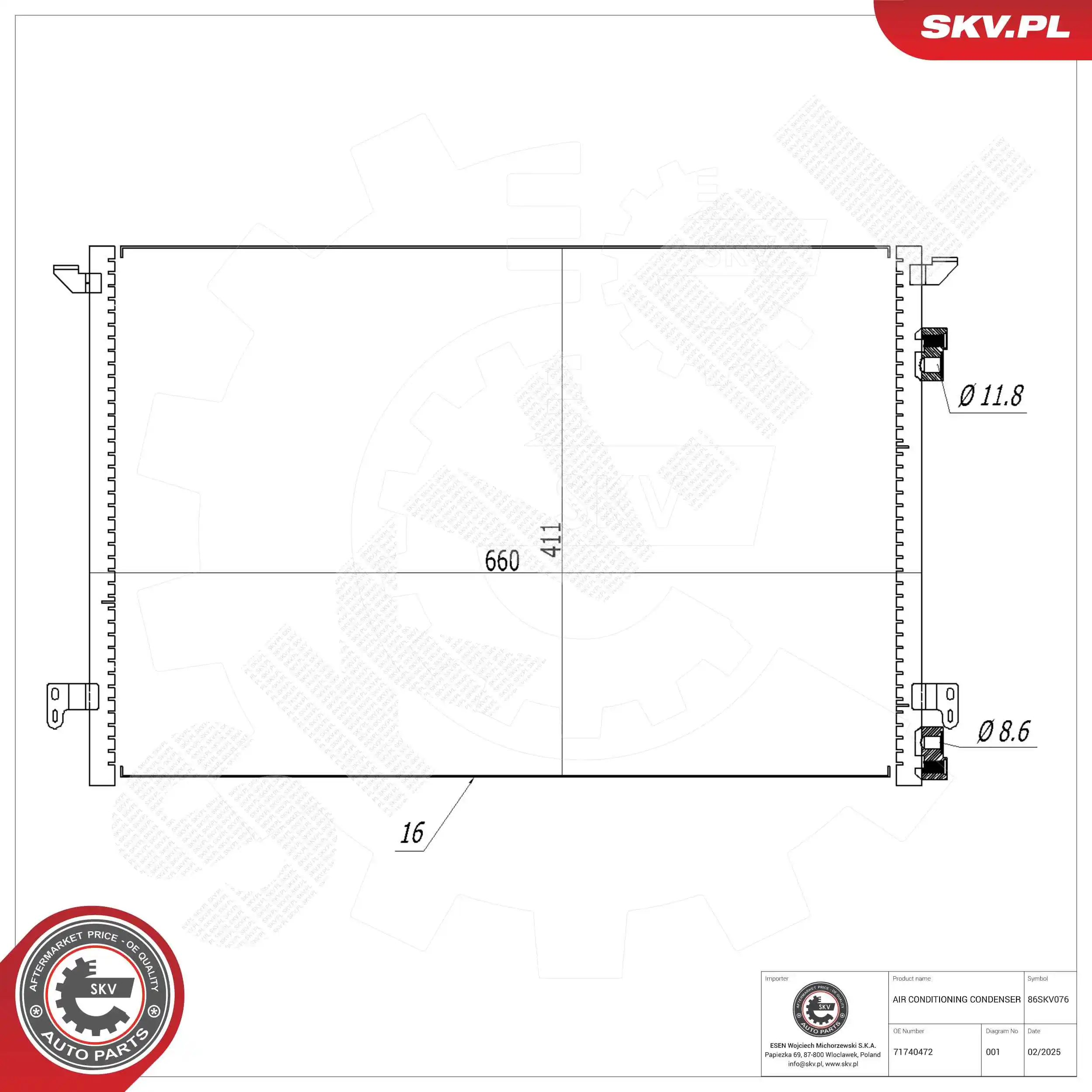 Condenser, air conditioning